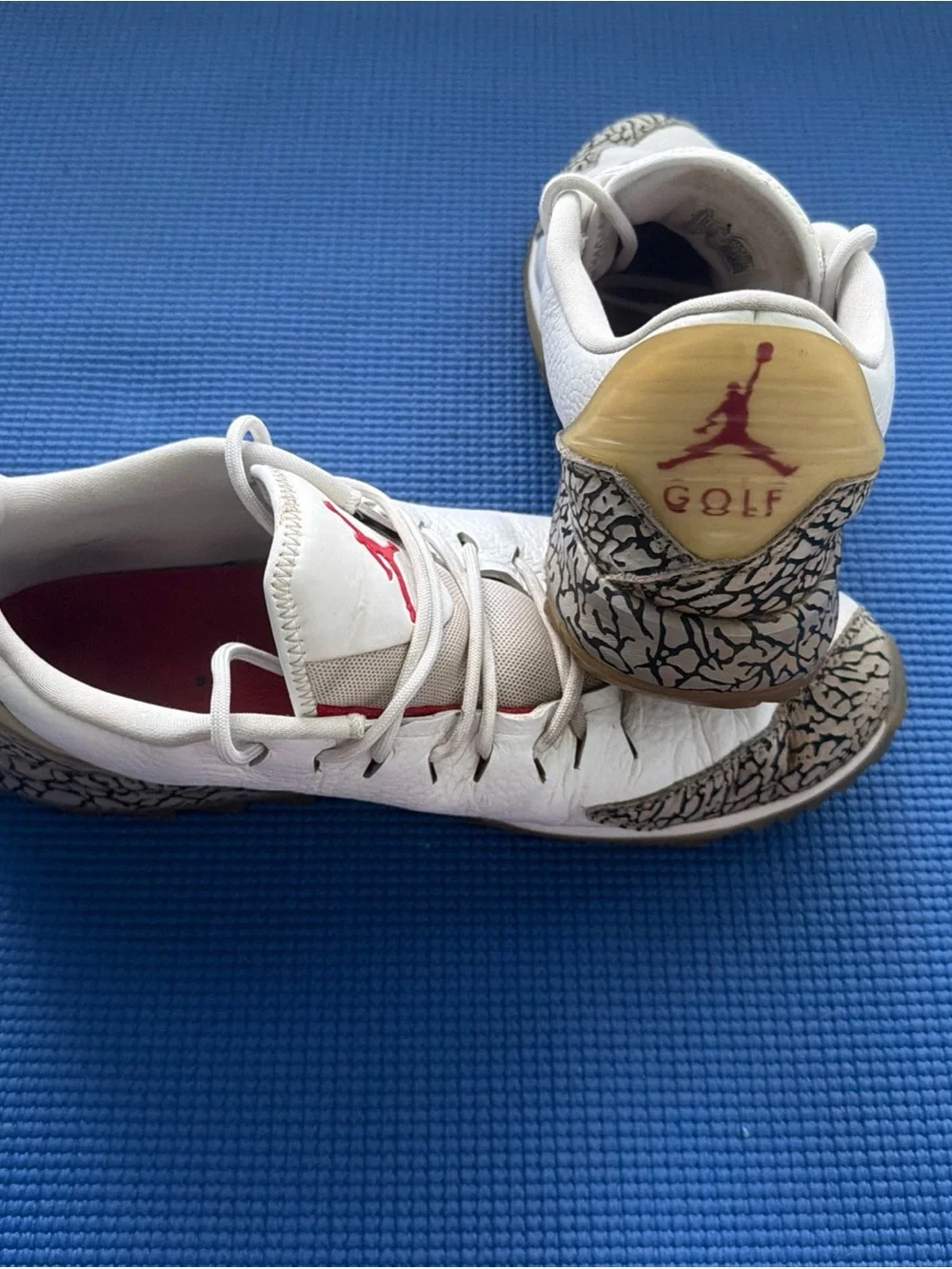 Size 10.5 Air Jordan ADG Golf Shoes, Men, White Cement, Spikeless. SIZE M 10.5